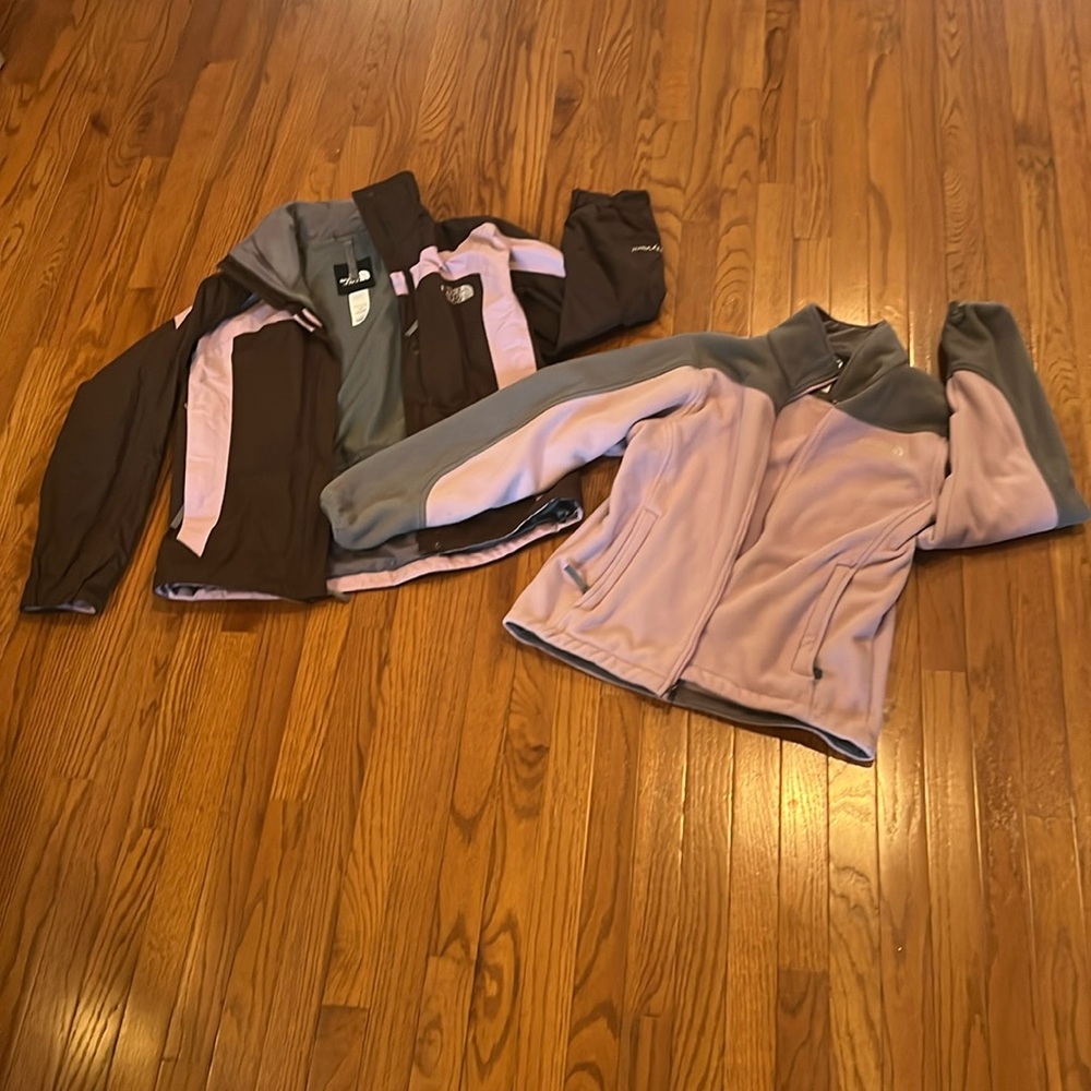 The North Face coat with removable fleece jacket.